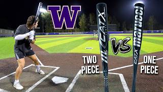 MARUCCI CATX VANTA BBCOR REVIEW  1pc vs 2pc Connect at University of Washington [upl. by Atsev414]