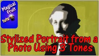 Photoshop Create a Stylized Portrait From a Photo Using 3 Tones [upl. by Sonnie]