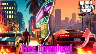 GTA vice city definative edition game download for PC  how to download gta vice city  gta trilogy [upl. by Borries]