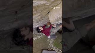 L’Ombre du Voyageur V17 9A Barefoot Charles sending his hardest boulder yet [upl. by Lleneg]