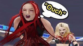 ALBA FYRE LOW BLOWED  Alba Fyre vs Samantha Shade  WWE 2K24 [upl. by Emiatej847]