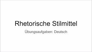 Übungen Rhetorische Stilmittel  Übungsaufgaben für die Schule Deutsch [upl. by Charlton]