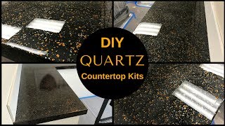 HOW TO DIY Black Quartz Countertop Resurfacing KitsLeggaris New Countertop Kit [upl. by Ivanna]