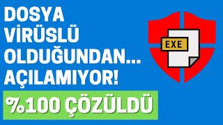 dosya virüslü olduğundan veya istenmeyecek yazılım içerdiğinden işlem tamamlanmadı hatası [upl. by Marlo762]