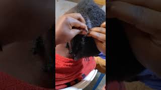 student practicing how to plait natural hair lines [upl. by Durrett]