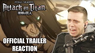 Attack on Titan Season 4 Part 2  Official Trailer REACTION [upl. by Olegnaid]