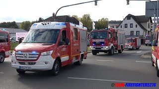 Jahreshauptübung Michelstadt Anfahrt mit dem TLF1625  Fußmarsch mit Fahrzeugen zur Odenwaldhalle [upl. by Eseneg]