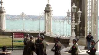 Changing of the guards in Dolmabahçe Palace  Istanbul Turkey [upl. by Cacia481]