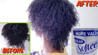 I used SOFTEE CURL ACTIVATOR GEL WITH ALOE on Type 4 Hair My curls POPPED [upl. by Fu]