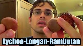 Rambutan Lychee and Longan Comparison  How to Roast Rambutan seeds  Weird Fruit Explorer Ep 61 [upl. by Kerrison]