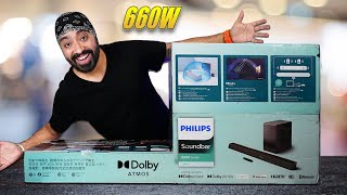 Philips Soundbar TAB8947 660W Output with Dolby Atmos  Feel the Punch 🔥 [upl. by Merce]