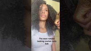 A cute crochet bob Hair used free spirited curls from Trendy Tresses crochetbraids naturalhair [upl. by Katz]