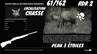 Tout Les Animaux 61162 Wapiti Femelle Des Montagnes Rocheuses Localisation Red Dead Redemption 2 [upl. by Fabi]