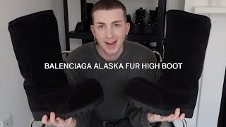 BALENCIAGA UGG BOOTS  Alaska Fur High Boot unboxing [upl. by Reiche397]