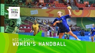 Womens Handball Bronze Medal Match Sweden vs Brazil  Highlights  Nanjing 2014 Youth Olympic Games [upl. by Yttisahc]