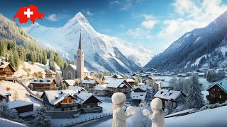 🇨🇭Most Beautiful Places In Switzerland in Winter Jungfrau Lauterbrunnen 4K Relaxing Winter Walk [upl. by Flannery]