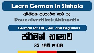 Possessivartikel  Akkusativ   possessive articles in German  Possessivartikel in Sinhala [upl. by Jacobsen241]