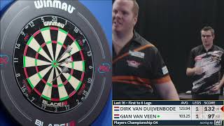 Dirk van Duijvenbode vs Gian van Veen  Players Championships 4 2024  PDC Darts R16 Full Match [upl. by Fabi]