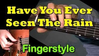 quotHave You Ever Seen The Rainquot Fingerstyle Guitar Cover  TAB by GuitarNick [upl. by Rannug]