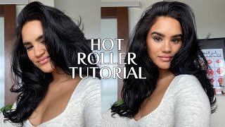 How To Use Hot Rollers Tutorial  Bounciest Hair Ever [upl. by Paolo596]