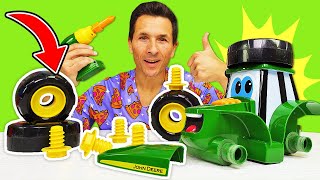 Assemblons Johnny le tracteur 🚜 Où est passé la voiture  Jeux avec jouets pour garçons [upl. by Sinclare]