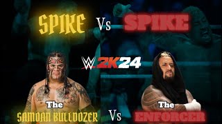 SPIKE VS SPIKE Solo Vs Umaga Samoan bulldozer vs the enforcer [upl. by Mather]