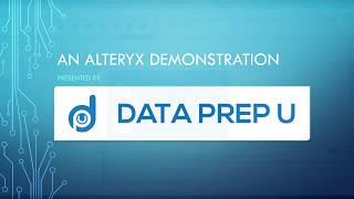 Alteryx Demo  3 Minute Alteryx Demo by Data Prep U [upl. by Laurentium]