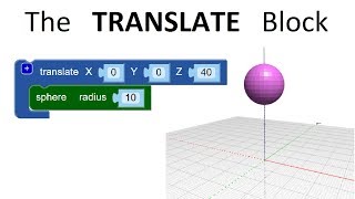 BlocksCAD The Translate Block [upl. by Nahtannhoj]