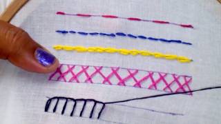 Hand embroidery in TELUGU హ్యాండ్ ఎంబ్రాయిడరీ నేర్చుకోవడం ఎలా [upl. by Marfe436]