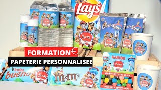 FORMATION PAPETERIE SANS MACHINE DE DÉCOUPE  PAQUETS DE CHIPS  KINDER  CAPRISUN PERSONNALISÉES [upl. by Honebein]