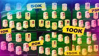 FIFA 22 ALL BEST STARTER TEAMS FIFA 22 50K 75K 100K 150K 200K 250K HYBRID SQUAD BUILDER [upl. by Euphemia]