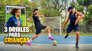 3 DRIBLES FÁCEIS E EFETIVOS DE FUTSAL PARA CRIANÇAS com ELIAS [upl. by Hawkie37]