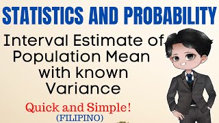 Interval Estimate of Population Mean with Known Variance  Confidence Interval  Statistics [upl. by Mroz]