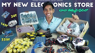 I Started My Own Electronic Store  Telugu Experiments  Electronic Components In Low Cost [upl. by Ceevah]