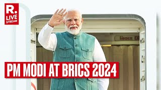 BRICS Summit 2024 PM Modi Arrives At Kazan Expo Center  India  Russia [upl. by Sharleen]