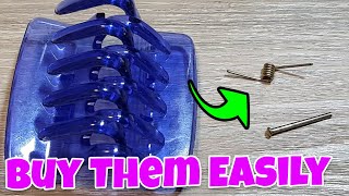 Broken Hair Clip FIX IT 🤯Where to Buy Replacement Jaw Clip Springs amp Pins eBay Temu AliExpress [upl. by Adao]