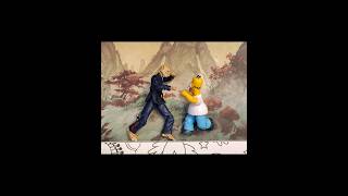 Homer Simpsons Most Powerful Attack The Simpsons Stop Motion shorts [upl. by Nabru]