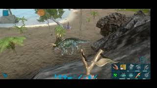 🤔Podre dormir un triceratops con una onda🤔 ark Mobile 2022 [upl. by Alister]