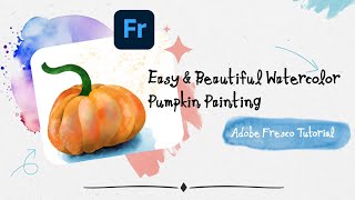 Easy amp Beautiful Watercolor Pumpkin Painting [upl. by Kurtz]