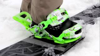 SP Fastec Snowboard Binding System Demonstration  Fastec Video Review [upl. by Nueoras]