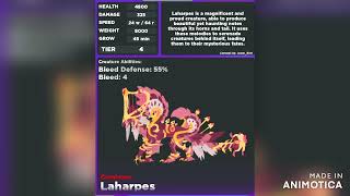 Valentines Creatures Laharpes Stats 💗💗💗Creatures of sonaria [upl. by Adnauq]