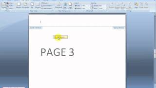 How to start header and footer from page 3  Word 2007 [upl. by Tomaso878]