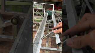 Rangka alat tanam padi transplanter farmer welding [upl. by Arimas]