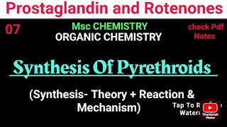 Synthesis Of Pyrethroids  Pyrethroids acid or alcohol mscchemistrynotes itschemistrytime [upl. by Emia127]