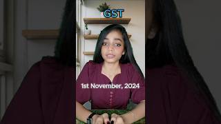 GST Amendments Applicable from 01112024 tax gst trending [upl. by Sebastien438]