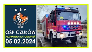 OSP CZUŁÓW  Alarmowo do podtopień 5022024 [upl. by Earl536]