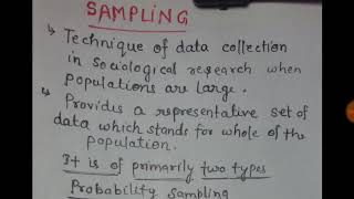 SAMPLING and its type Probability sampling and Non probability sampling [upl. by Saidel]