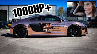 CAROLINE AND HER CRAZY 1000BHP TWIN TURBO AUDI R8 [upl. by Sherwood83]