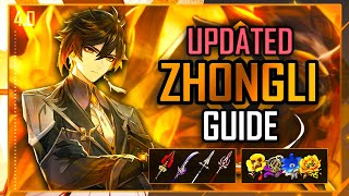 COMPLETE ZHONGLI MAINS GUIDE DPS amp Support Builds C6 Weapons etc  Genshin Impact Ver 40 [upl. by Aekin267]