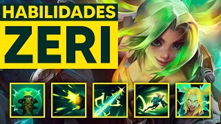 HABILIDADES DE ZERI LA NUEVA CAMPEONA DE LEAGUE OF LEGENDS [upl. by Slifka]